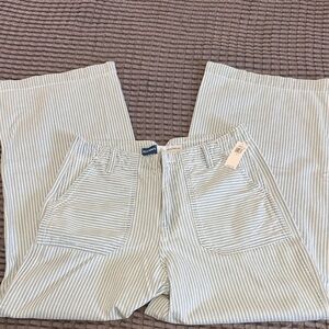 Old Navy Blue and White Striped Baggy Wide Leg Pants